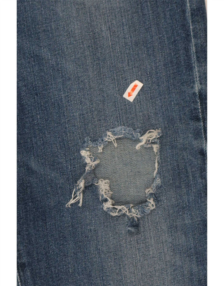 Blugi slim pentru bărbați Rifle Distressed W38 L33 Bumbac albastru