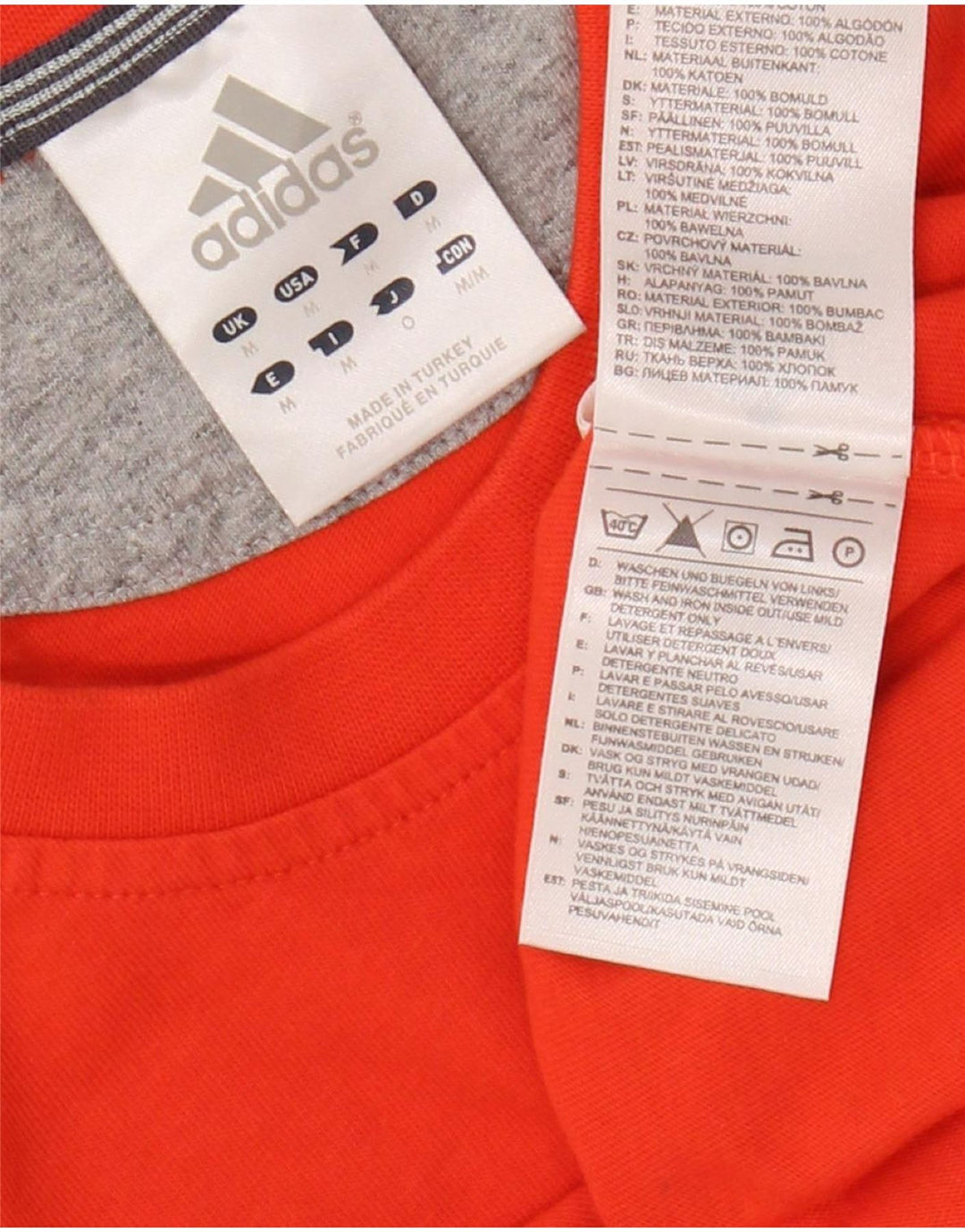 Tricou pentru bărbați ADIDAS Top din bumbac portocaliu mediu