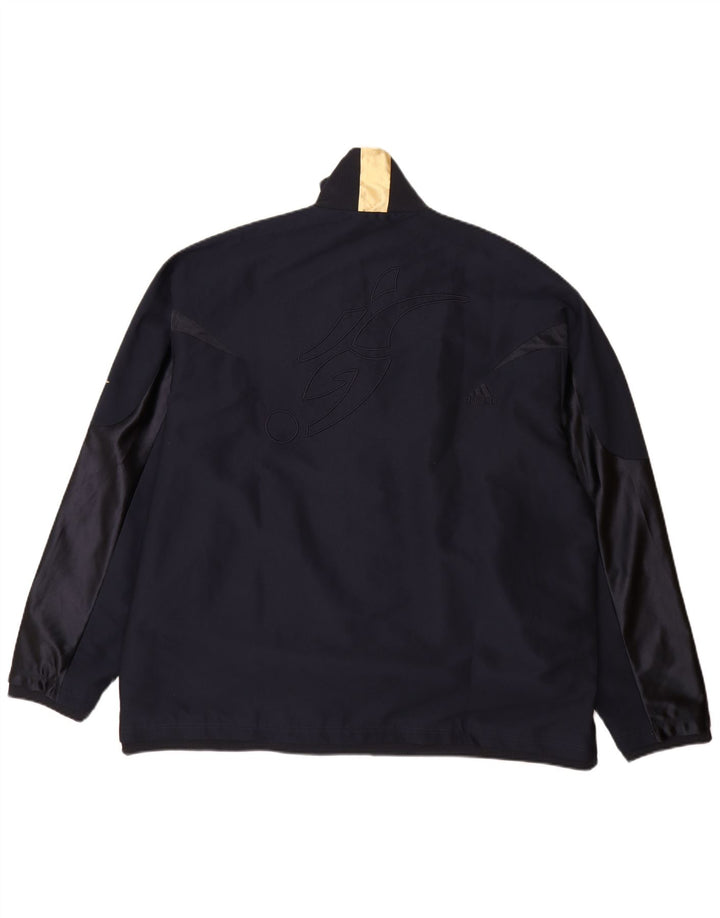 Jachetă de ploaie pentru bărbați Adidas UK 42 XL bleumarin poliester