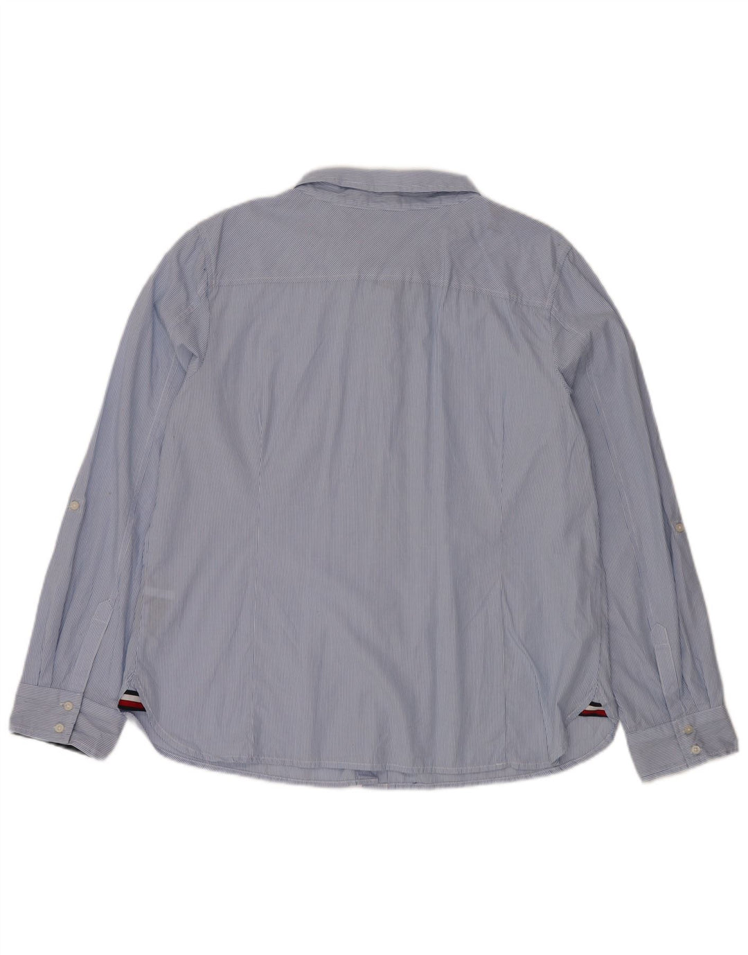 Cămașă TOMMY HILFIGER pentru femei UK 20 2XL Blue Pinstripe Bumbac