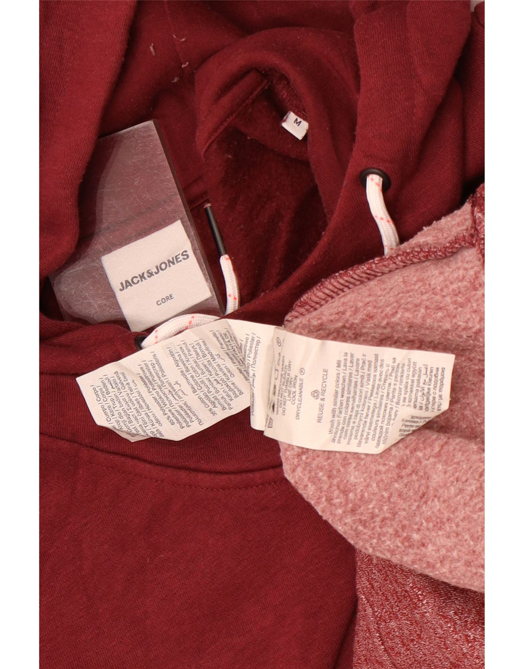 Pulover Jack & Jones pentru bărbați, din poliester la bloc de culoare, mediu Burgundy