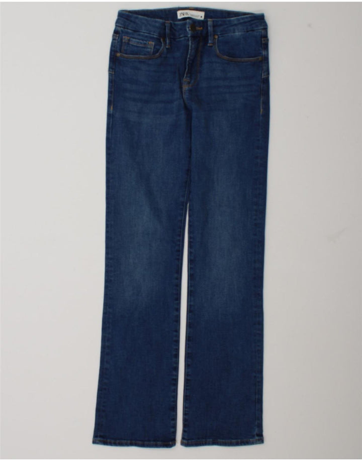 Blugi Zara Femei Bootcut EU 38 Mici W28 L32 Bumbac Albastru