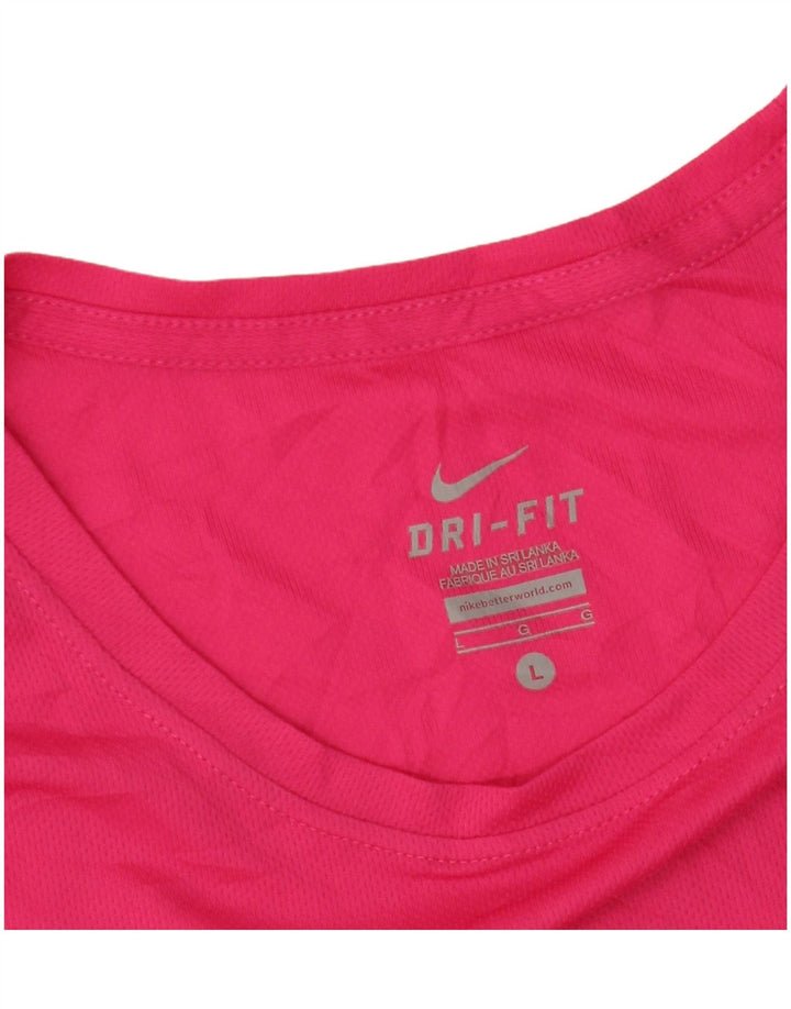Tricou pentru femei Dri Fit NIKE Top UK 14 Large Pink