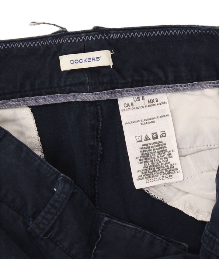 DOCKERS Womens Chino Shorts US 6 Medium W29  Navy Blue Cotton Vintage Dockers and Second-Hand Dockers from Messina Hembry 
