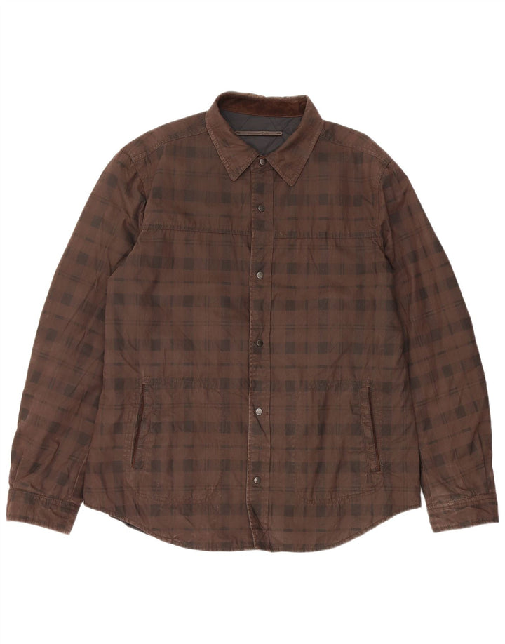 Cămașă reversibilă Massimo Dutti pentru bărbați, 2XL, maro, din nailon