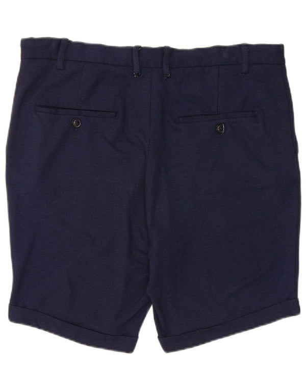 Pantaloni scurți chino pentru bărbați Zara EU 42 Large W32 Bleumarin Viscoză