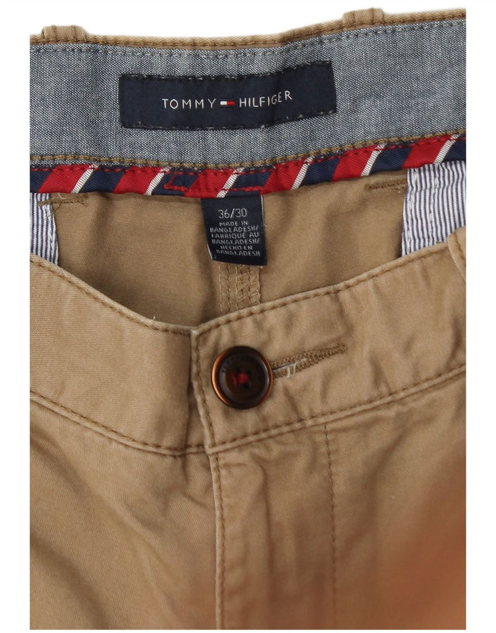 TOMMY HILFIGER Pantaloni chino drepți pentru bărbați L36 L30 bumbac bej