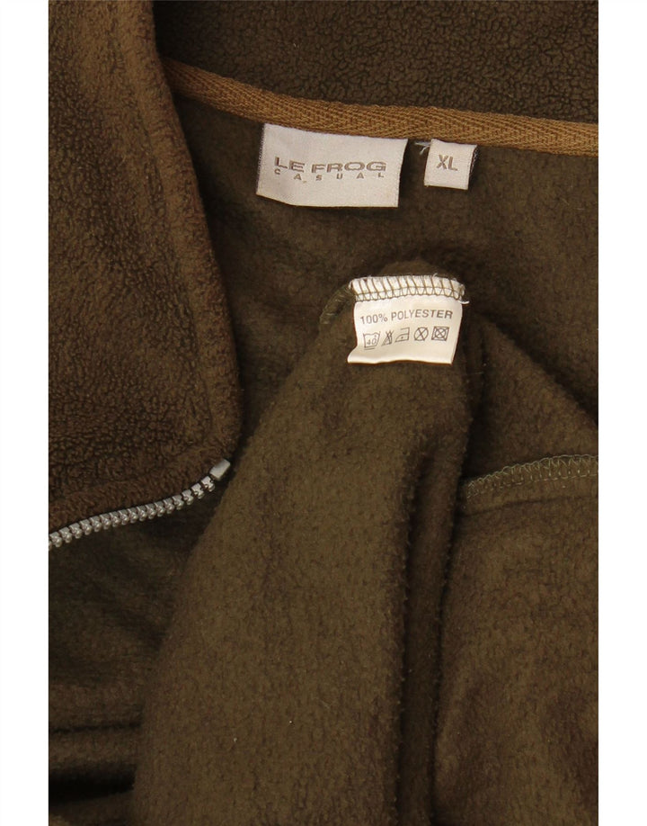 LE FROG Gilet casual pentru bărbați din fleece UK 42 XL Kaki Poliester