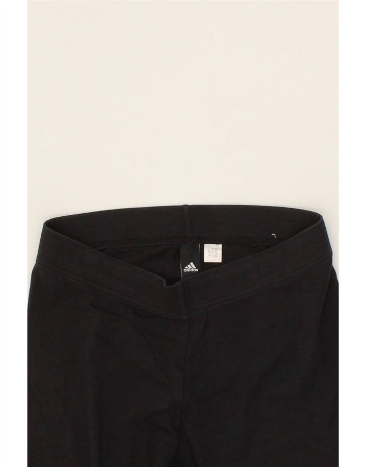 ADIDAS Womens Graphic Leggings UK 12 Medium  Black Vintage Adidas and Second-Hand Adidas from Messina Hembry 