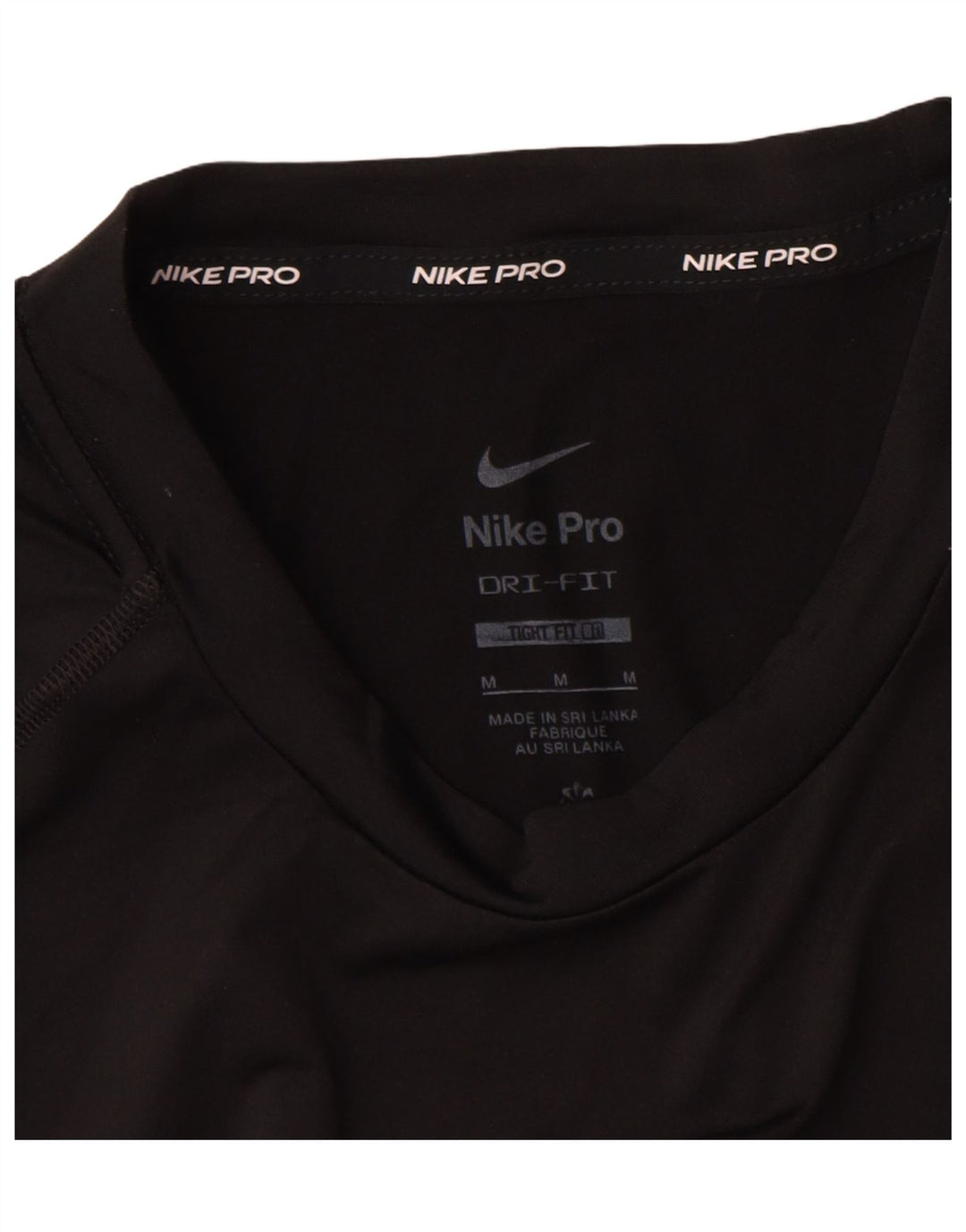 Tricou NIKE pentru femei Tight Fit Top UK 12 Poliester mediu negru