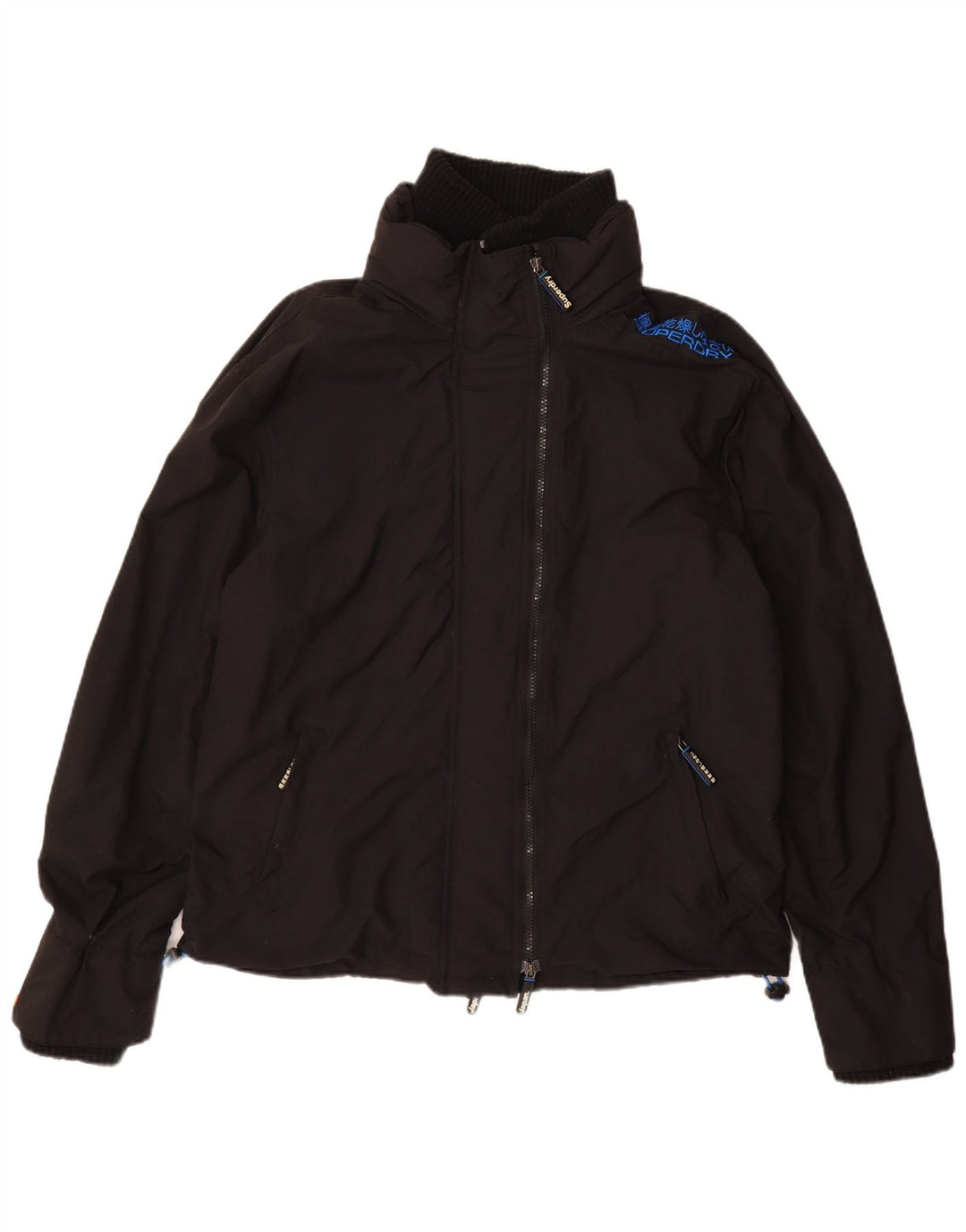 SUPERDRY Jachetă de ploaie The Windcheater Graphic pentru femei UK 20 2XL Nylon negru