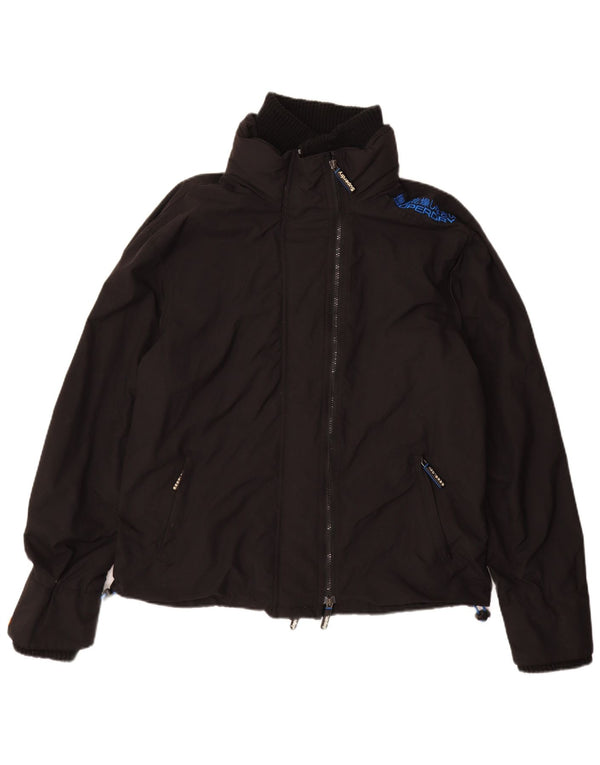 SUPERDRY Jachetă de ploaie The Windcheater Graphic pentru femei UK 20 2XL Nylon negru
