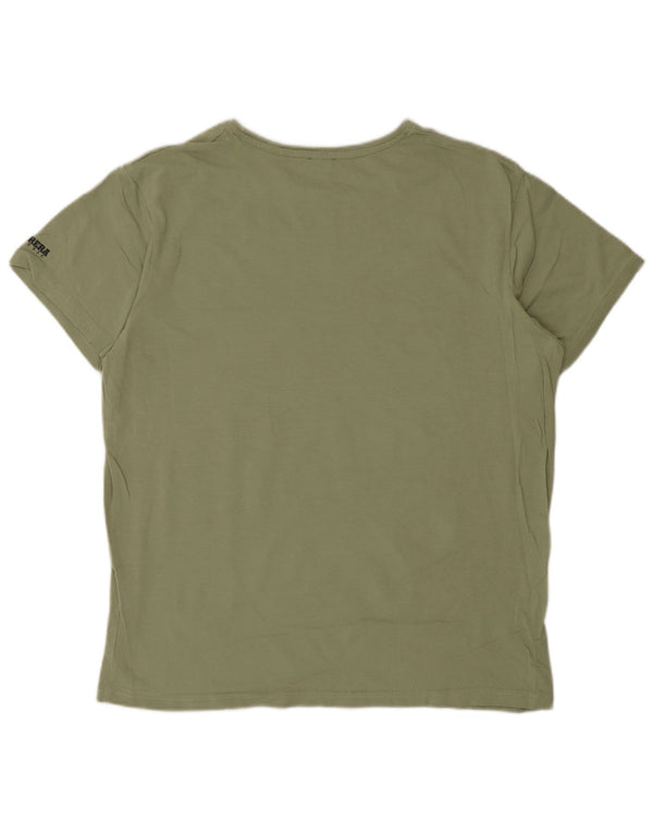 Tricou grafic pentru bărbați Carrera Top mare din bumbac verde