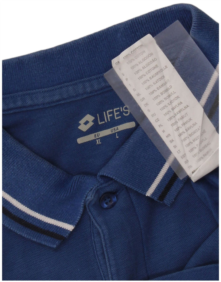 Tricou polo LOTTO pentru bărbați, mare, albastru, bumbac