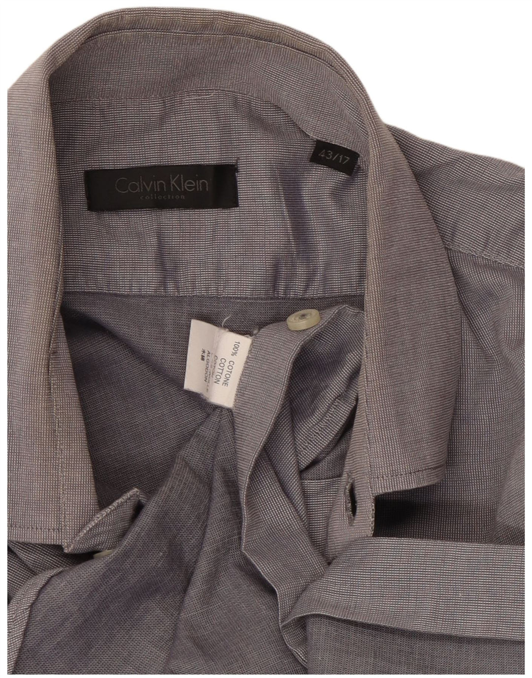 Cămașă pentru bărbați Calvin Klein Mărimea 43 17 XL Bumbac gri