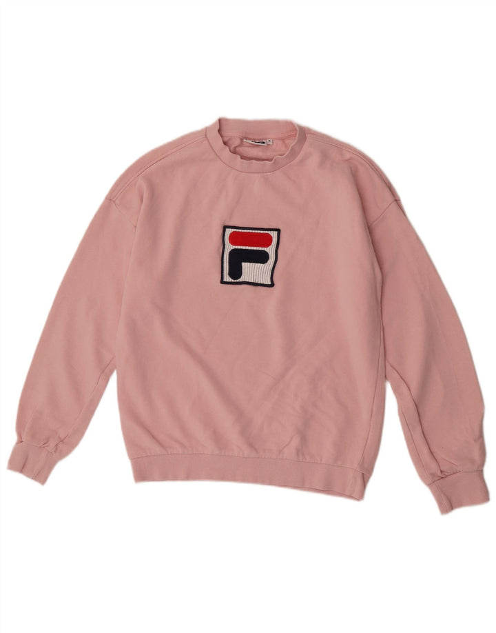 Pulover pentru femei Fila Graphic Pulover UK 14 Medium Pink Bumbac