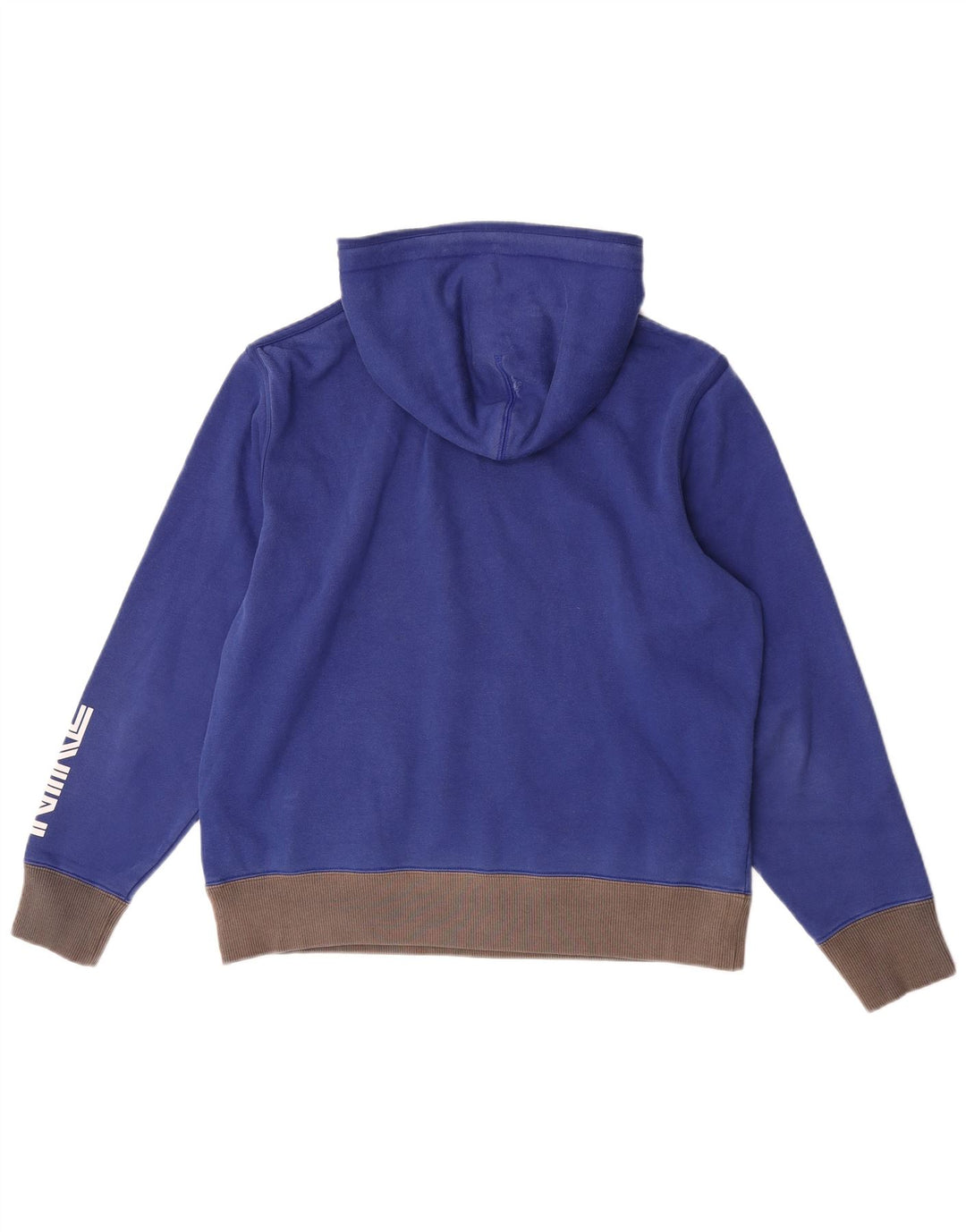 Pulover Nike pentru bărbați cu glugă grafică, albastru mediu, bumbac color bloc