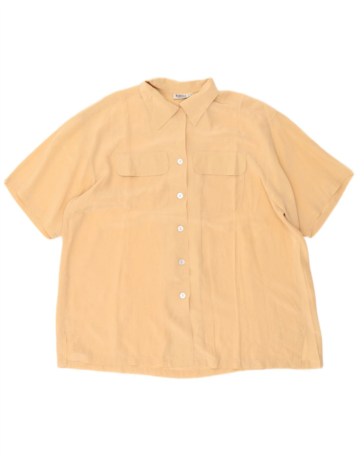 Bluză cămașă cu mânecă scurtă pentru femei Marella IT 42 Bej mediu