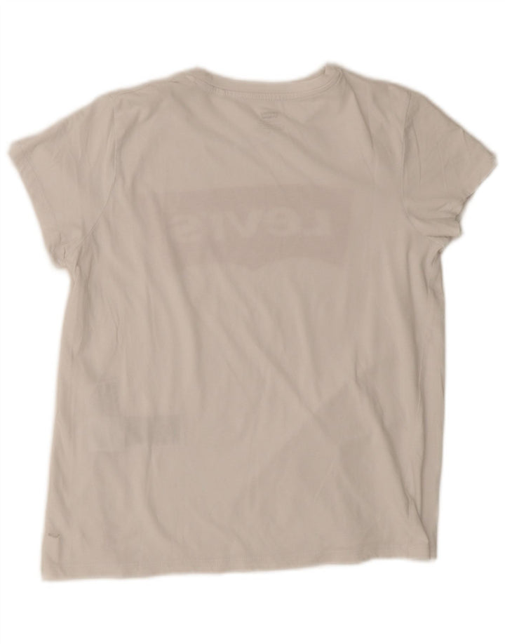 Tricou grafic Levi's pentru femei Top UK 12 Medium White Bumbac