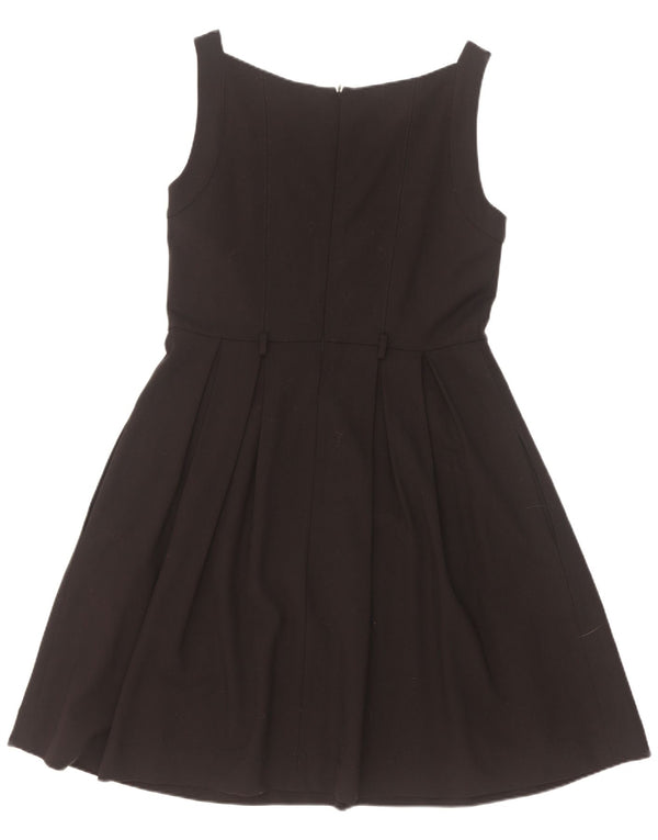 Rochie A-Line fără mâneci vintage pentru femei UK 12 Medium Black