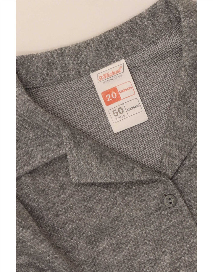 Rochie cămașă St Michael pentru femei UK 20 2XL Poliester gri
