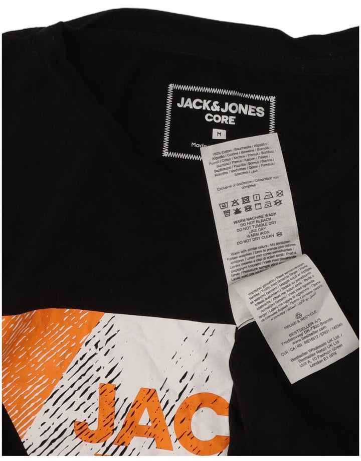 JACK & JONES Tricou grafic Core pentru bărbați Top Medium Black Bumbac