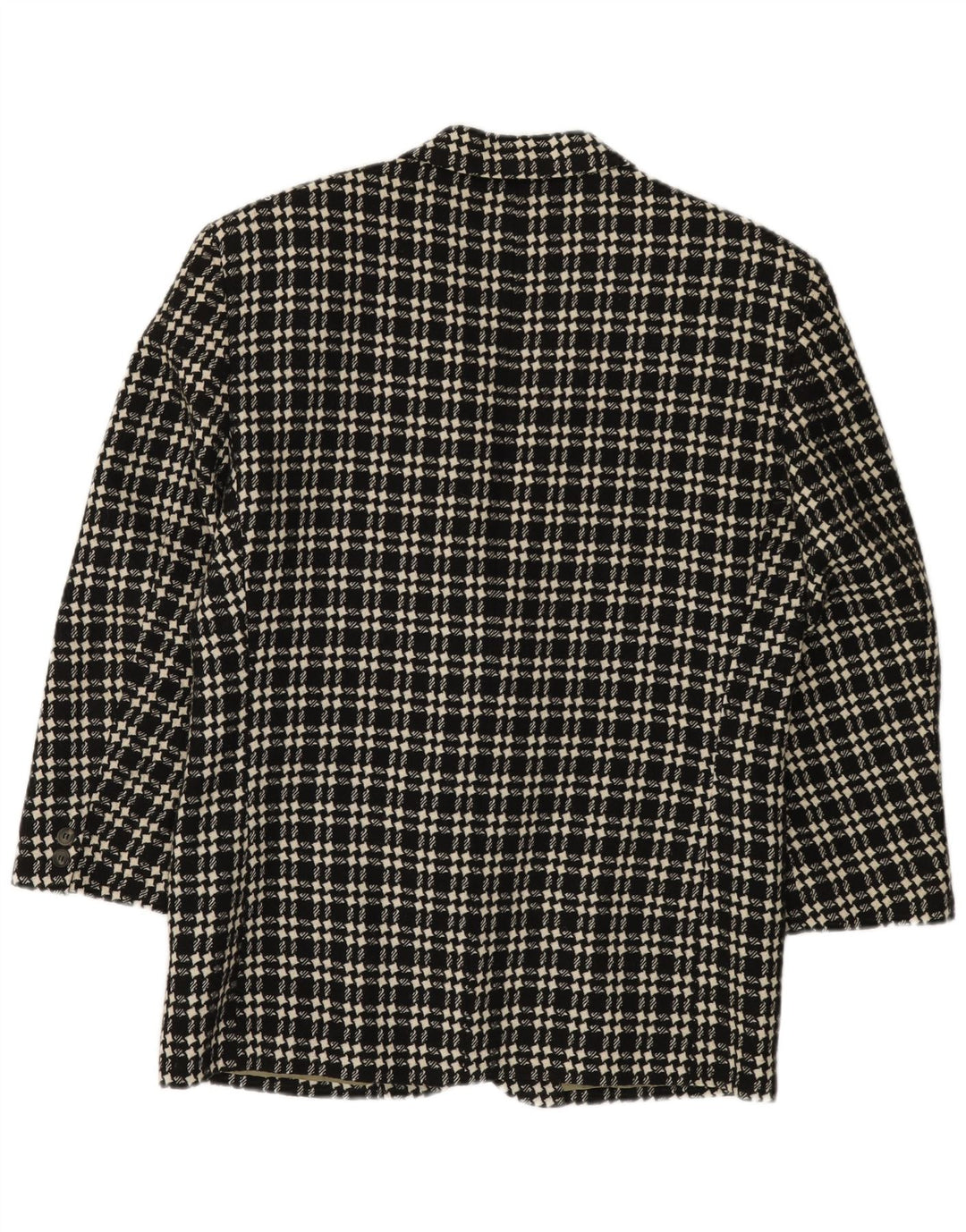 Jachetă pentru bărbați VINTAGE cu 3 nasturi IT 48 Lână cu picior de gală mediu neagră