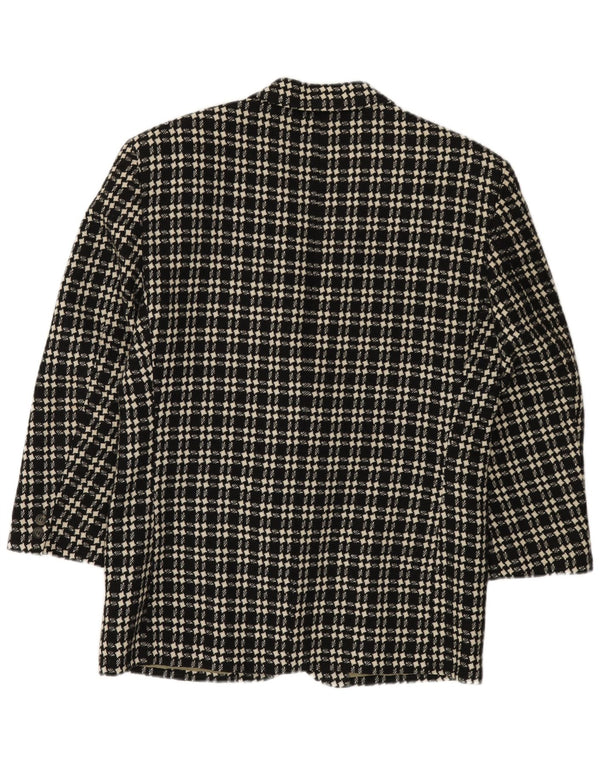 Jachetă pentru bărbați VINTAGE cu 3 nasturi IT 48 Lână cu picior de gală mediu neagră