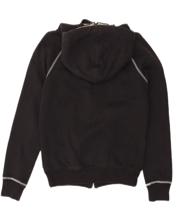 ADIDAS Pulover cu glugă cu grafic pentru femei UK 10 Bumbac negru mic