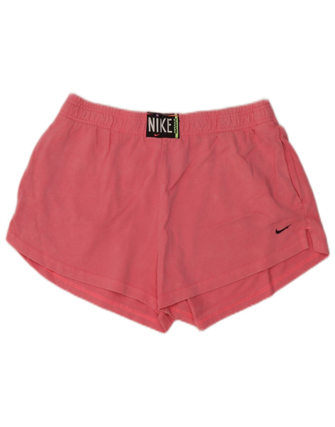 Pantaloni scurti sport Nike pentru femei UK 14, bumbac roz mediu