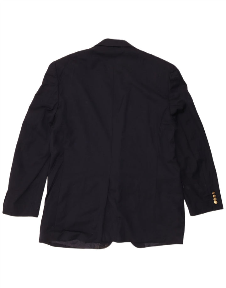 Jachetă Blazer pentru bărbați Chaps cu 2 nasturi UK 44 2XL Lână bleumarin