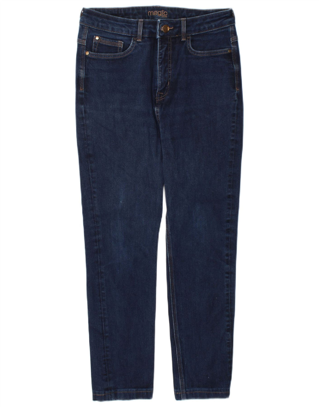 Blugi slim pentru femei Magic UK 12 Medium W30 L26 Bumbac bleumarin