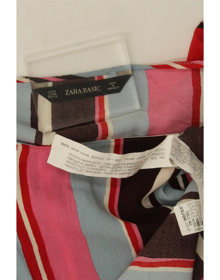 Bluză cu mânecă lungă pentru femei Zara UK 14 Mediu, multicolore, cu dungi