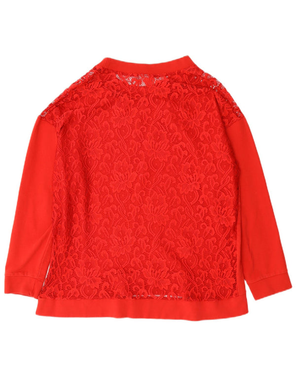 PIAZZA ITALIA Bluză Femei Top UK 16 Large Red Floral