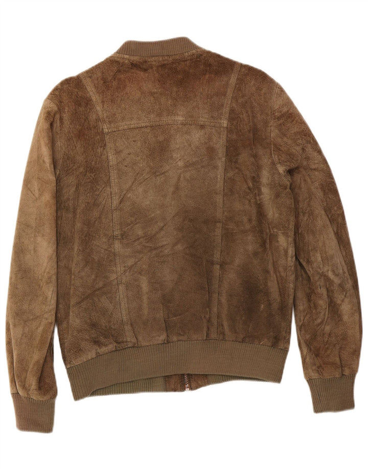 Jachetă Bomber Vintage de piele intoarsa pentru femei IT 50 XL Kaki