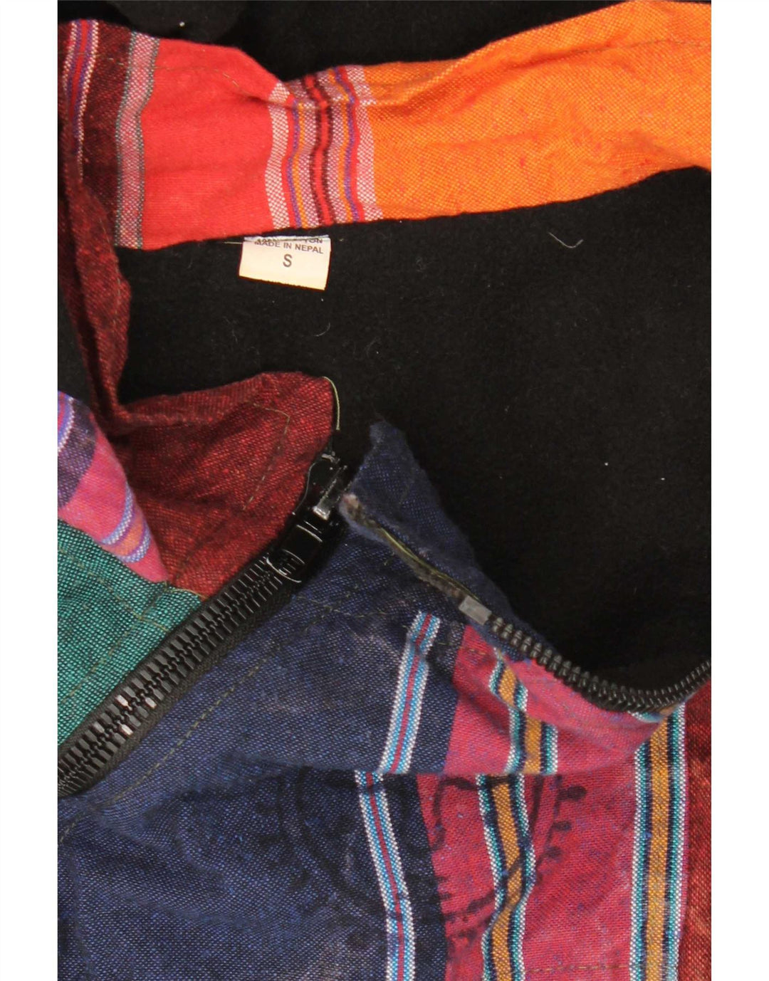 Jachetă Anorak cu glugă vintage pentru bărbați Marea Britanie 36, mică, multicoloră, aztec