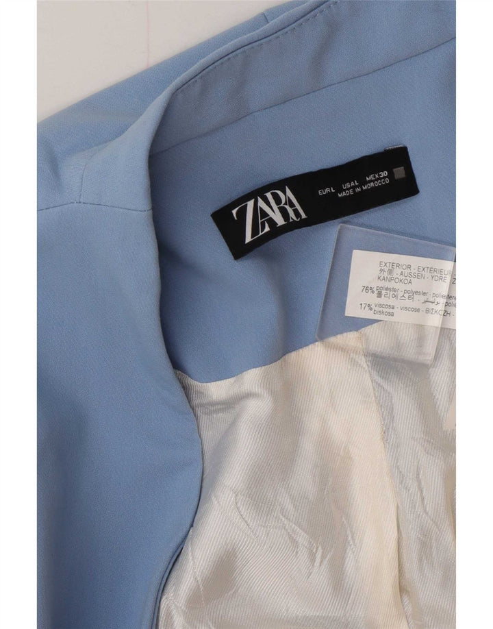 Blazer pentru femei Zara UK 16, mare, albastru, poliester