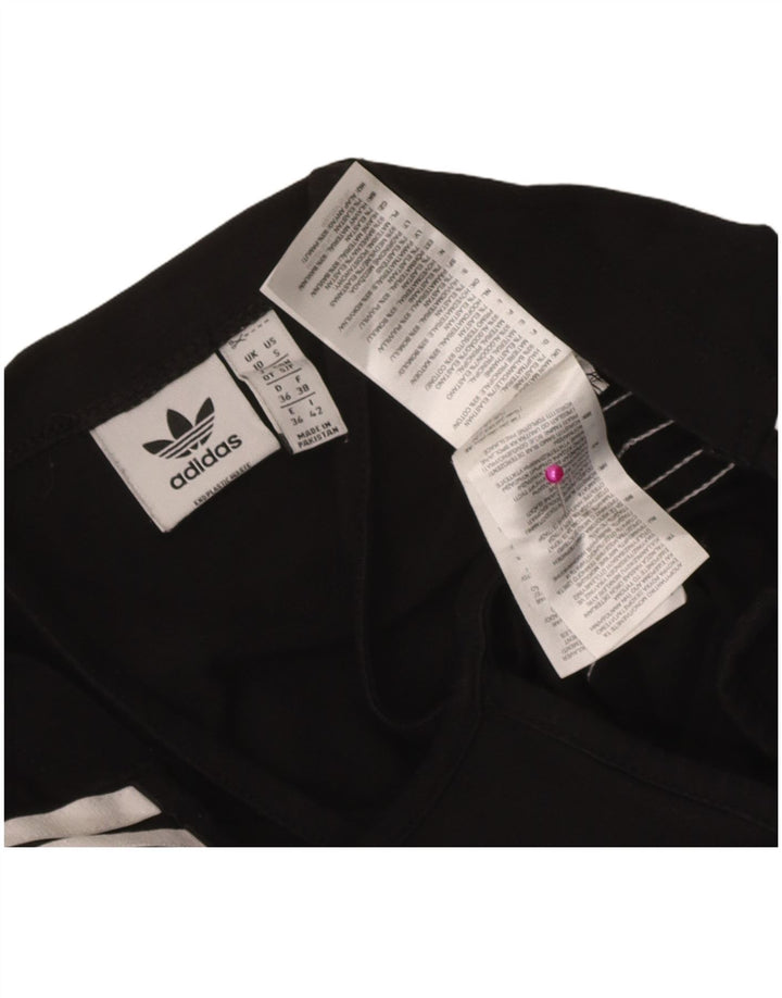 Adidas Crop Halter Top pentru femei UK 10 Small Black Bumbac