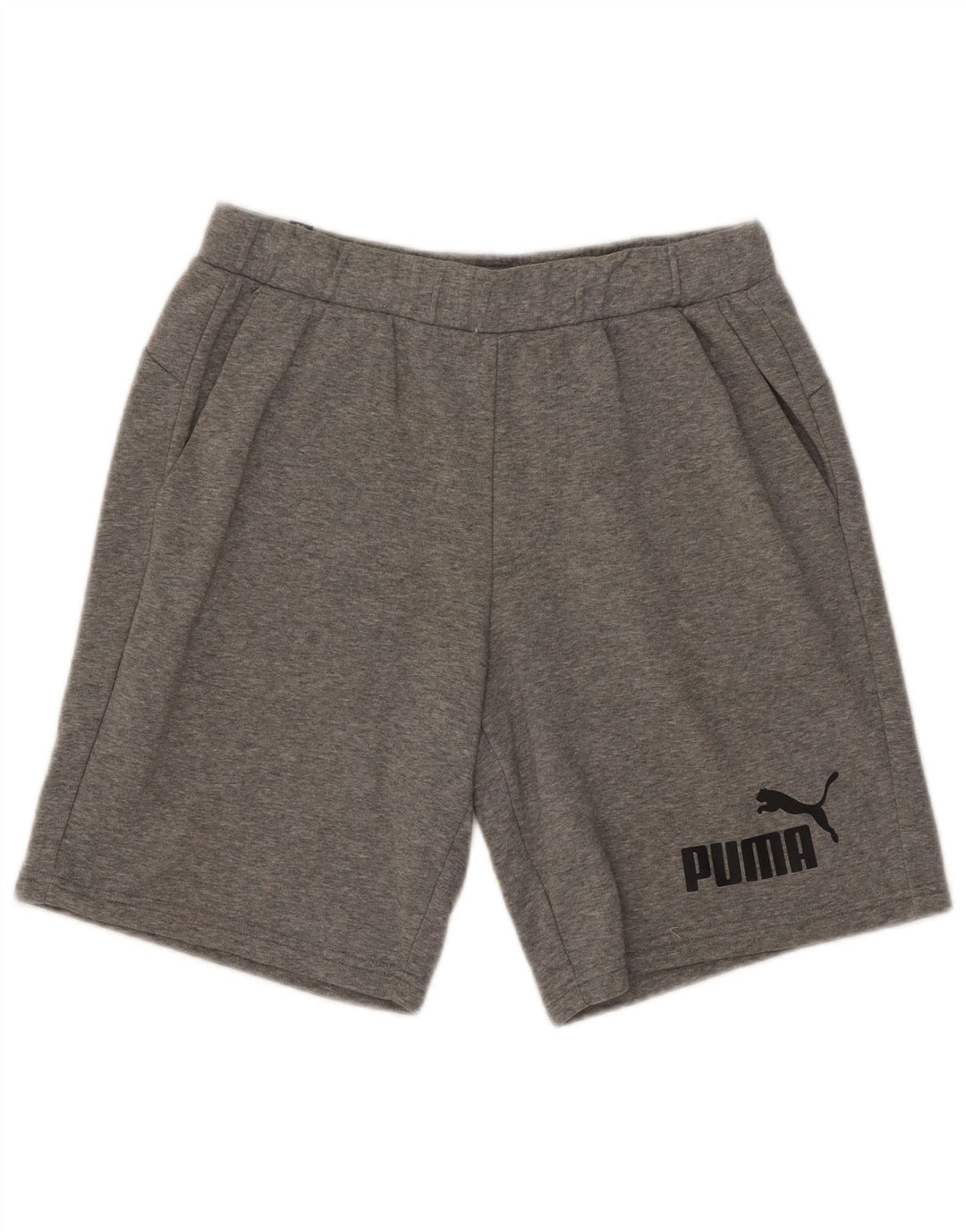 Pantaloni scurți sport grafic Puma pentru bărbați, din bumbac cu pete gri medii