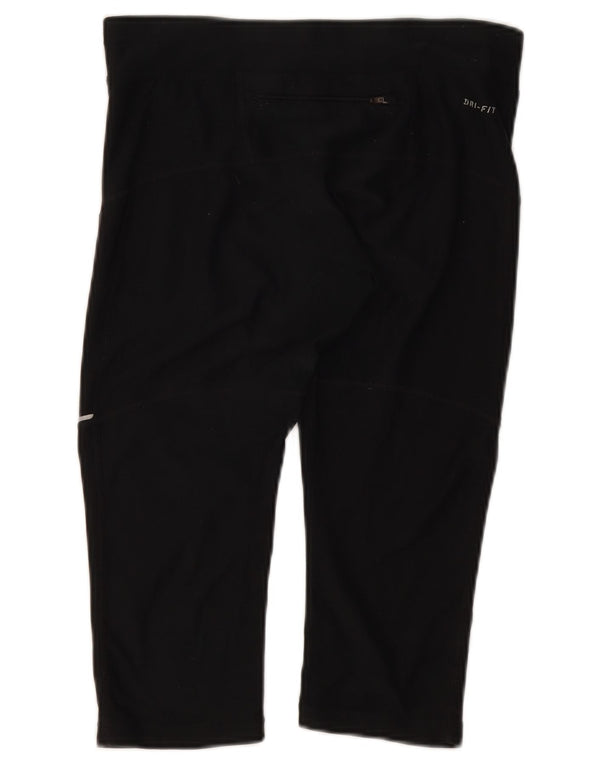 Leggings capri Nike Dri Fit pentru femei UK 10 Poliester negru mic