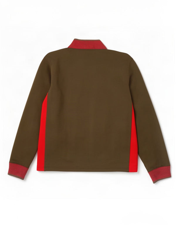 Jachetă de top pentru trening cu grafică pentru femei Blend Of America XL Kaki Colorblock