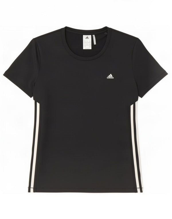 Tricou Adidas Climalite pentru femei, Marea Britanie 12/14 Poliester mediu negru