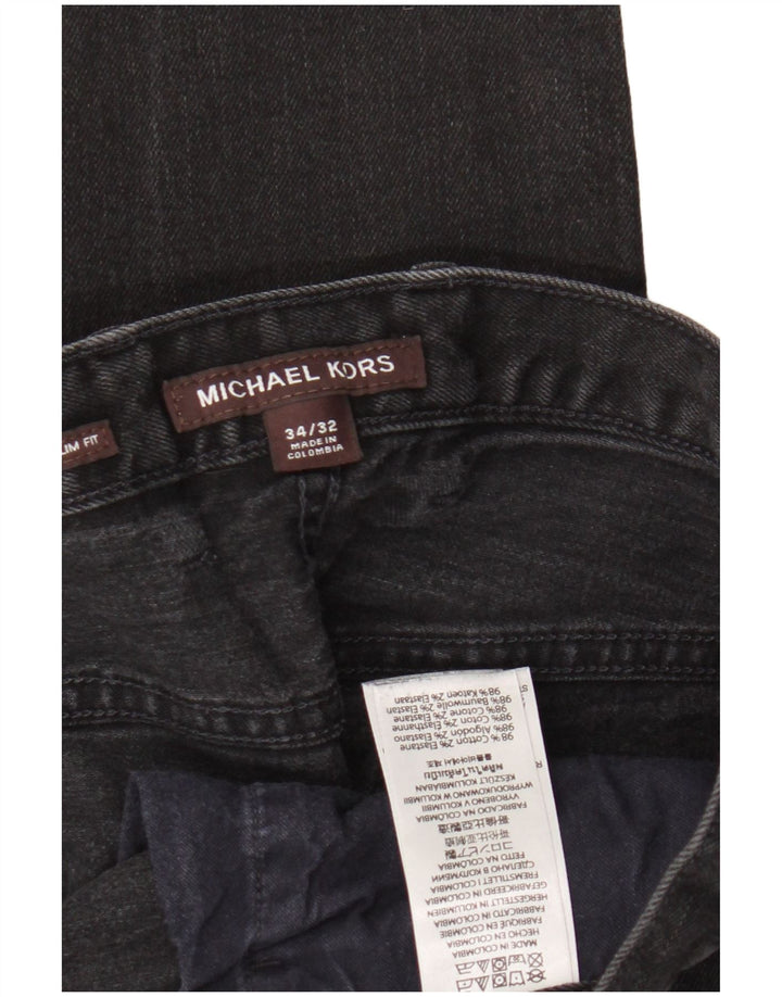 Blugi slim pentru bărbați Michael Kors W34 L32 bumbac negru