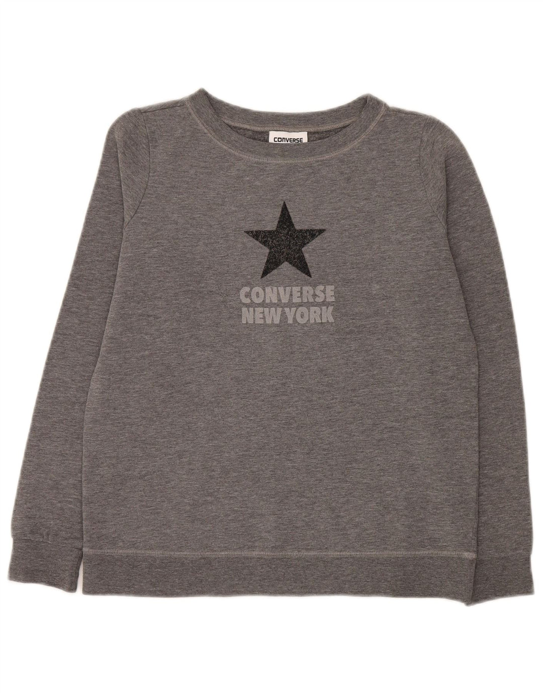 Pulover pentru damă Converse Graphic Oversized Sweat UK 6 XS Gri Flecked