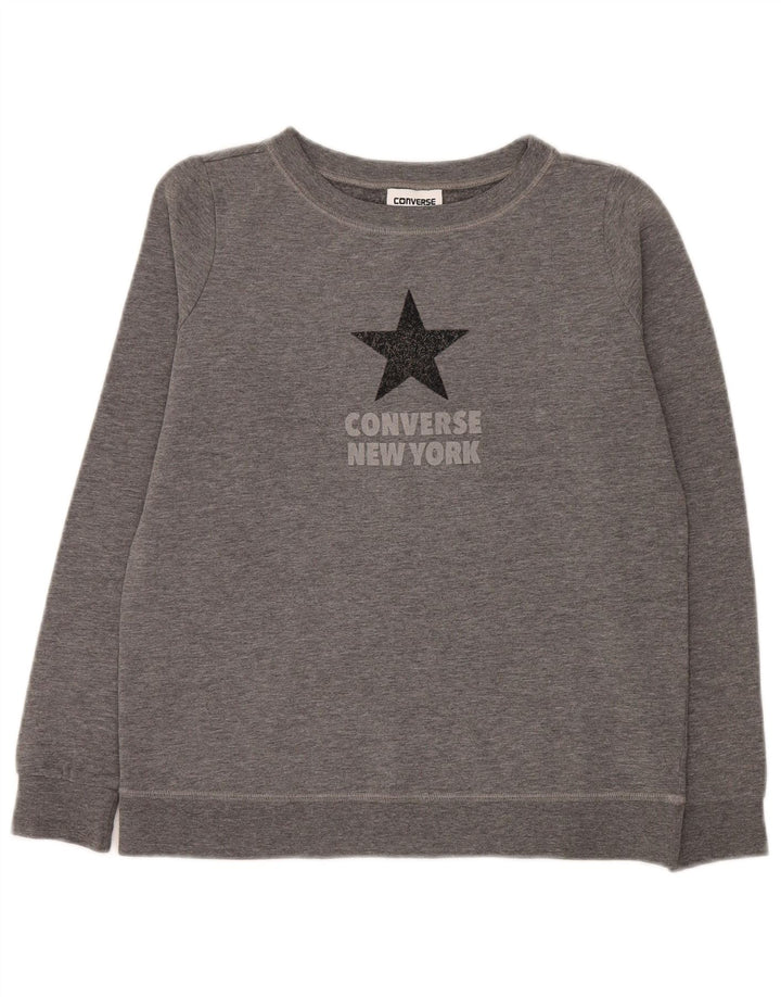 Pulover pentru damă Converse Graphic Oversized Sweat UK 6 XS Gri Flecked