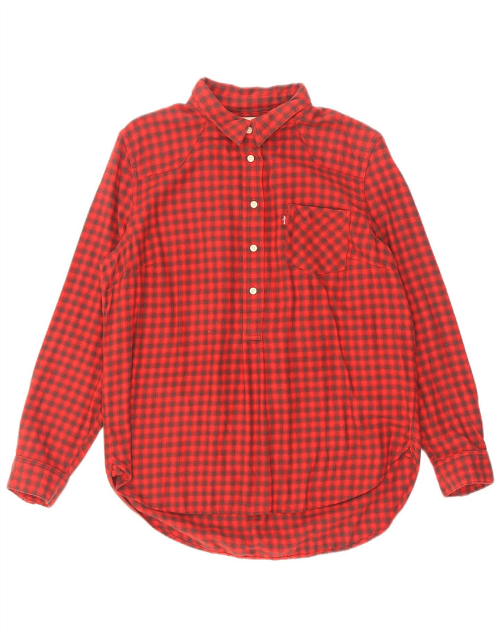 Cămașă de flanel pentru femei Levi's UK 16, mare, roșu, din bumbac