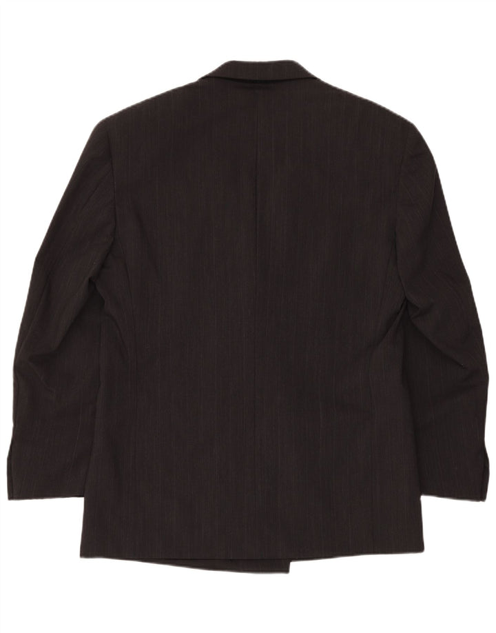 MISSONI Mens Uomo Blazer Jacket dublu-breasted IT 50 Large Grey Pinstripe