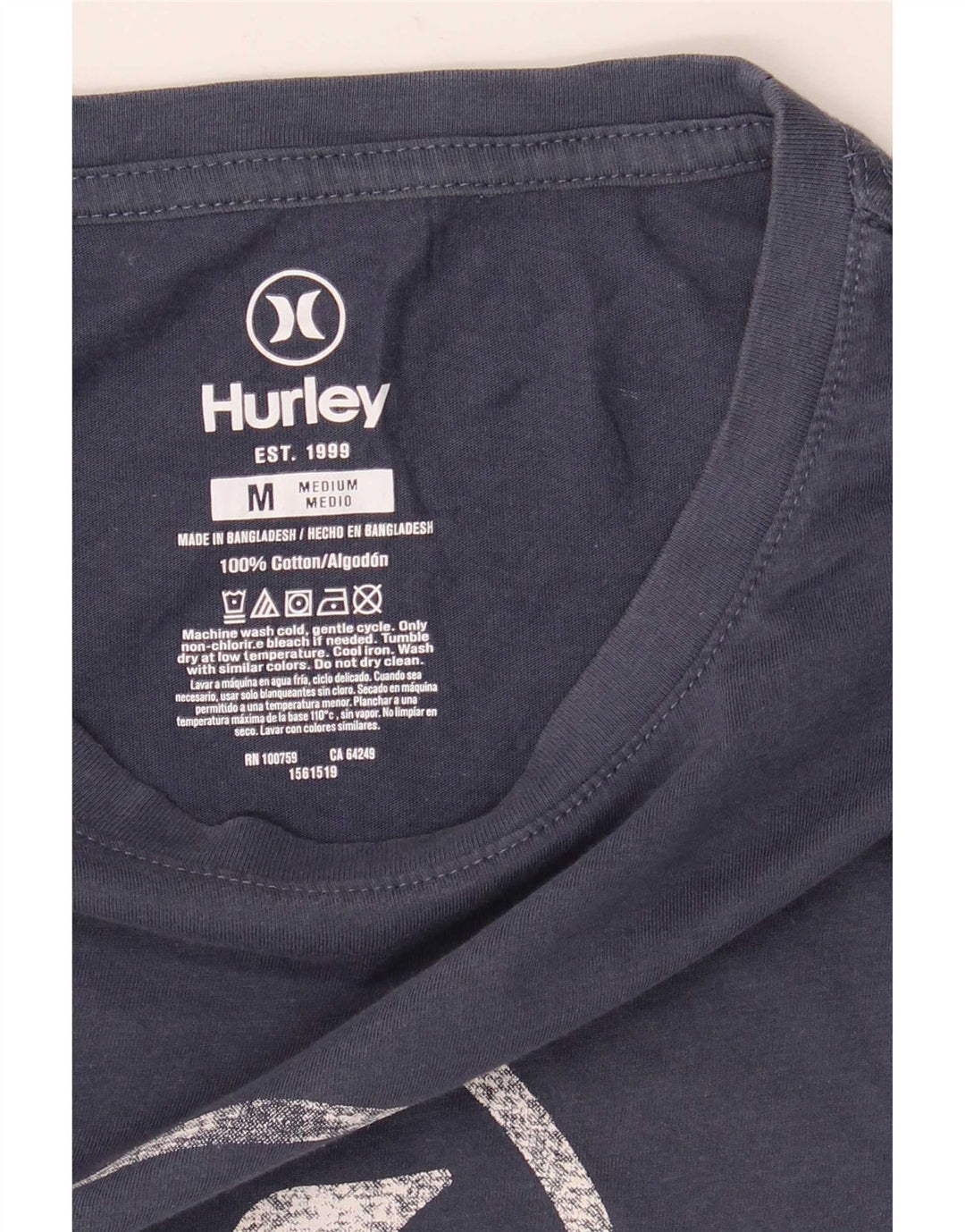 Tricou grafic pentru bărbați Hurley Top mediu din bumbac bleumarin