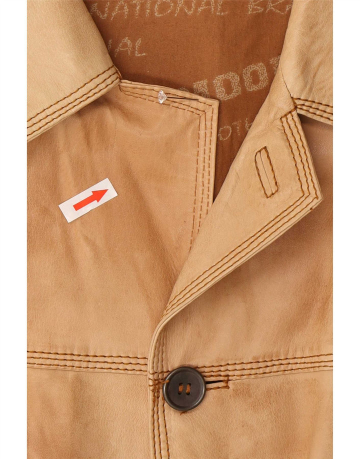 David Moore Jachetă de piele pentru bărbați UK 42 XL Brown Classic