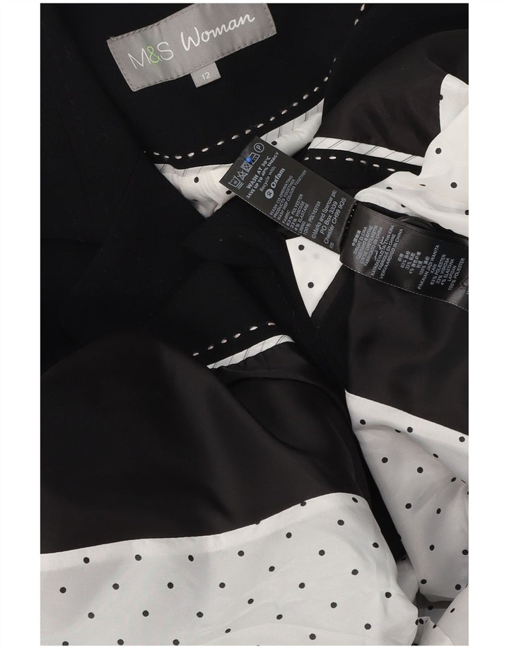 Jachetă pentru femei Marks & Spencer cu 1 nasture, UK 12 Poliester mediu negru